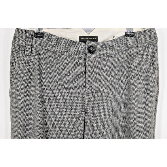 Banana Republic Wide Leg Pants Size 0 Gray Wool Nylon Academia - Picture 6 of 10